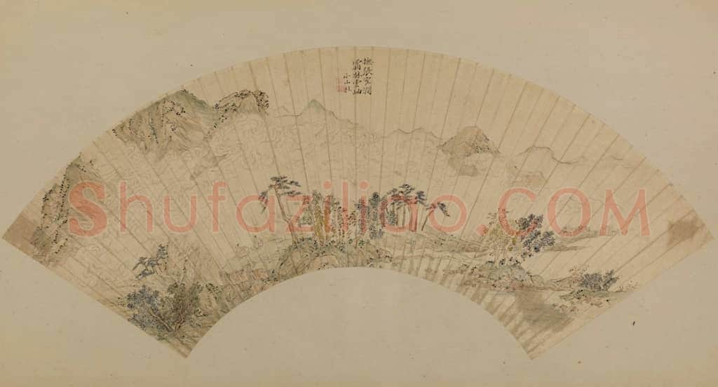 邹一桂雪山云岫图扇 | 故宫绘画藏品