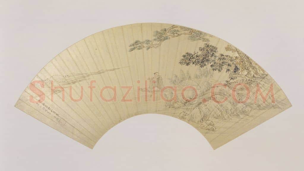 程嘉燧芦艇笛唱图扇页 | 故宫绘画藏品