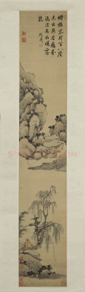 沈周柳荫坐钓图轴 | 故宫绘画藏品