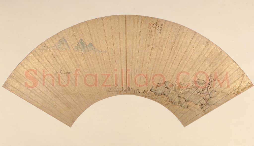 叶欣黄河晓渡图扇页 | 故宫绘画藏品