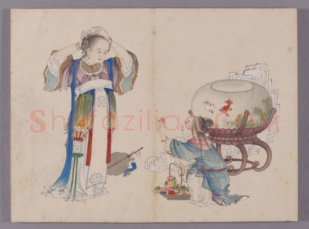 喻兰仕女清娱图册 | 故宫绘画藏品