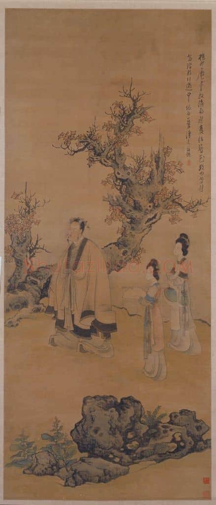 陈洪绶升庵簪花图轴 | 故宫绘画藏品