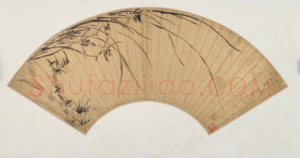 范珏兰石图扇页 | 故宫绘画藏品