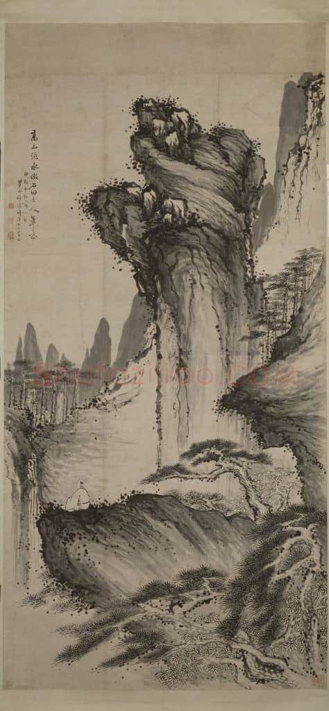 梅清高山流水图轴 | 故宫绘画藏品