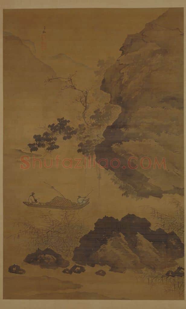 蒋嵩渔舟读书图轴 | 故宫绘画藏品