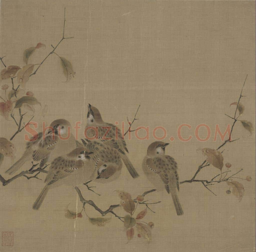 瓦雀栖枝图页 | 故宫绘画藏品