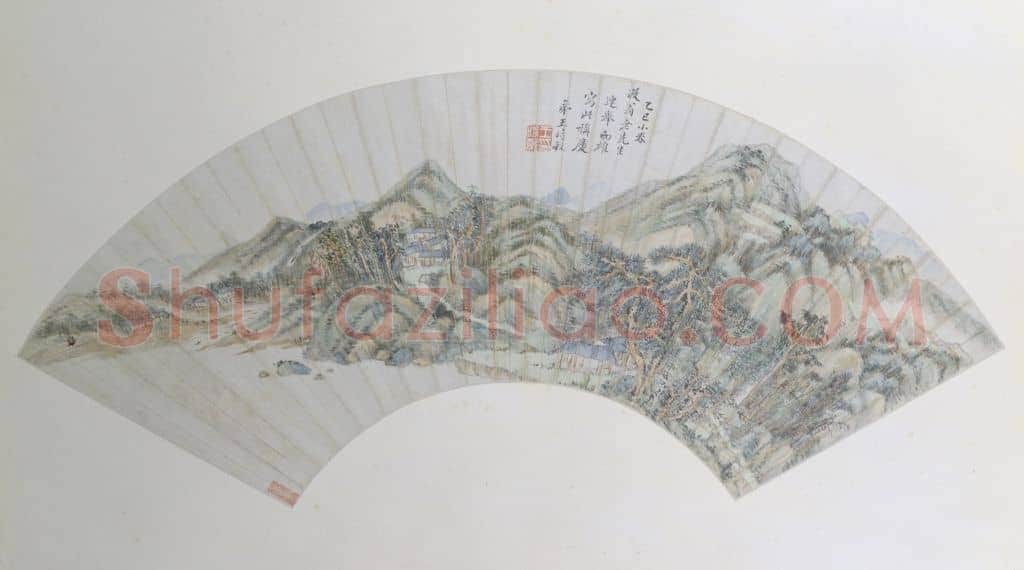 王时敏设色山水图扇页 | 故宫绘画藏品