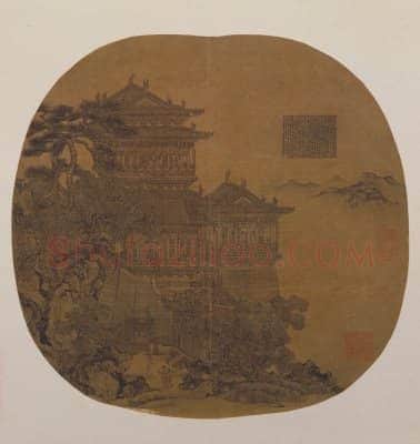 夏永岳阳楼图扇页 | 故宫绘画藏品
