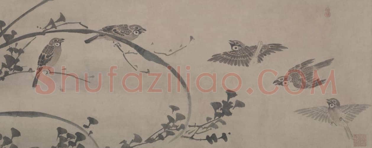 林良灌木集禽图卷 | 故宫绘画藏品