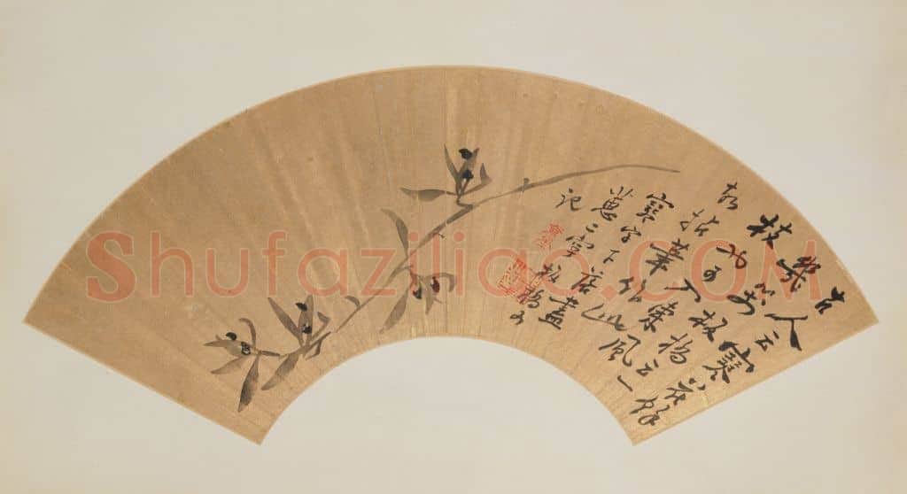 郑燮墨兰图扇页 | 故宫绘画藏品