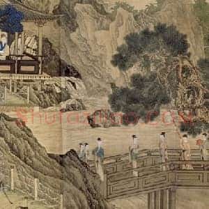 金廷标乾隆皇帝宫中行乐图轴