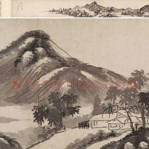 李流芳水墨山水画手卷