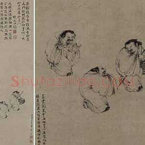 明代 李士达《三驼图》立轴