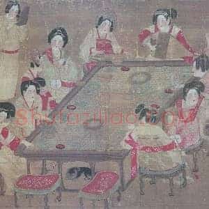 唐代仕女画《唐人宫乐图》