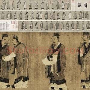 长卷人物画《孔子弟子图卷》
