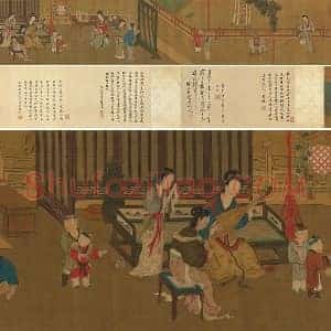 元宵节人物画卷