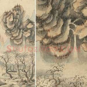 清 王翚《仿郭熙秋山晓行图》