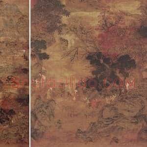 赵孟頫山水人物《蜀道难》