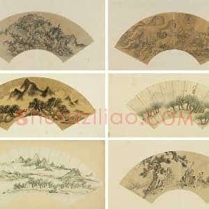 丁云鹏山水扇面