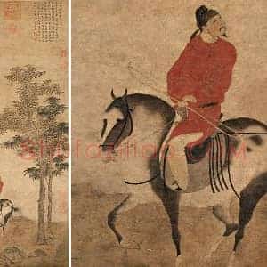 赵雍《挟弹游骑图》