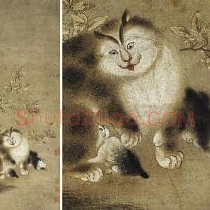 赵雍《子母猫图》轴