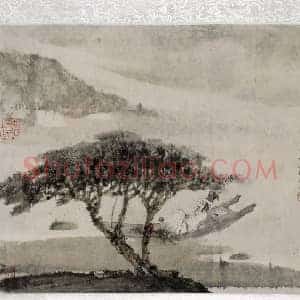 傅抱石山水人物图册页