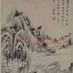 董其昌佘山游境图轴