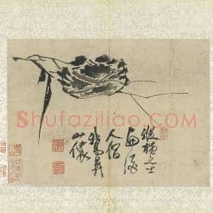 徐渭《水墨画芦蟹》页