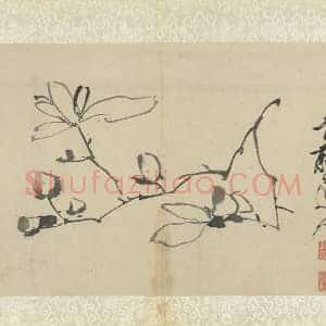 徐渭《水墨画辛夷》页