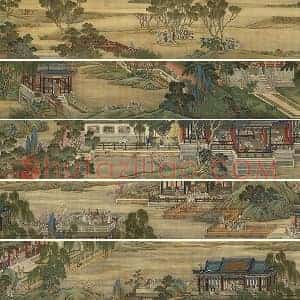 清宫画院孙祜、周鲲、丁观鹏画《十八学士图》全卷