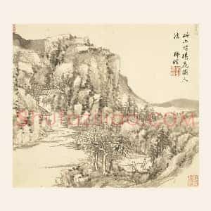 王学浩山水《仿吴镇笔法》页