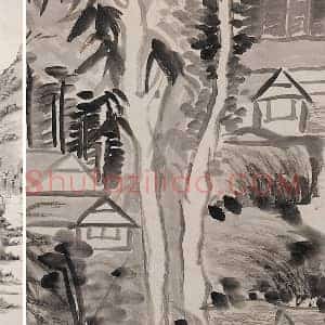 王学浩写意水墨山水画《仿董思翁笔意》轴