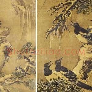 吕纪《四喜图》轴