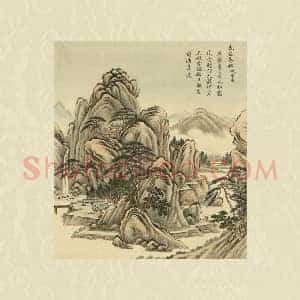 清  周鲲《仿李成泰岳乔松》页