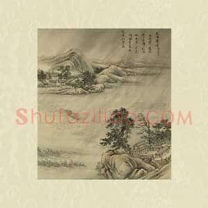 清 周鲲《仿惠崇风雨归舟》页