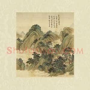清 周鲲《仿赵孟頫仙山楼阁》山水页