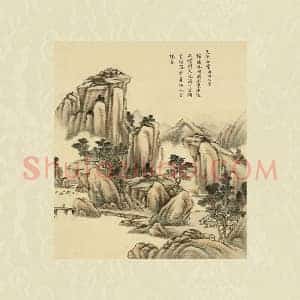 清 周鲲《仿黄公望天池石壁》山水页