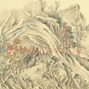 周鲲摹唐寅终南十景图“洞元室”页