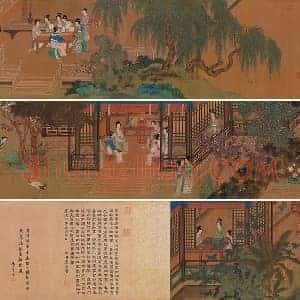 周文矩(款)《仙姬文会图》卷
