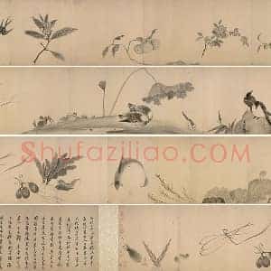 南宋 法常《水墨写生图》全卷