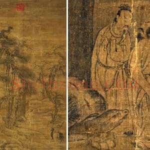 郭熙(传)《观碑图》轴