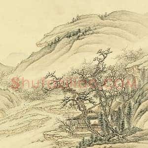 清 张雨森《仿唐棣山水》页