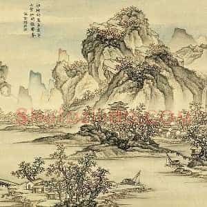 清 张雨森《仿谢时臣山水》页