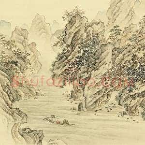 清 张雨森《仿许道宁秋景山水》页