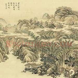 清 张雨森《仿范宽春景山水》页