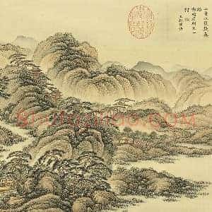 清 张雨森《仿王蒙山水》页