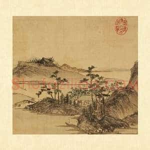 张雨森《晴阁对谈》山水页