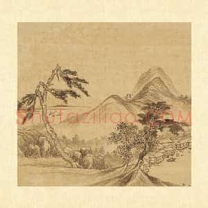 张雨森《松溪林屋》山水页