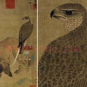 宋徽宗赵佶《鹰犬图》轴
