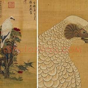 宋徽宗工笔画鹰